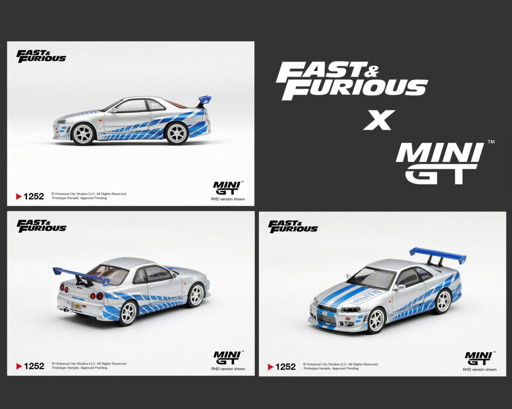 (Preorder) Mini GT 1:64 Nissan Skyline GT-R C-West “2 Fast 2 Furious” Brian O’Conner #1252