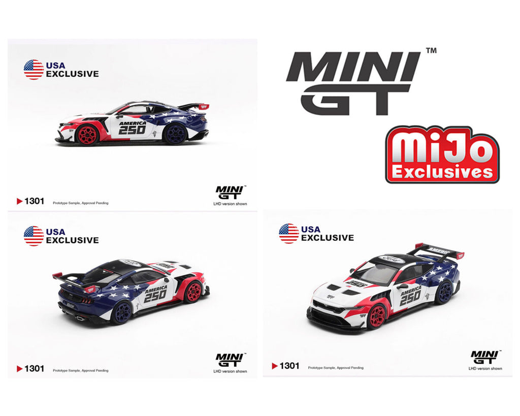 Mini GT 1:64 Ford Mustang GTD America 250 USA Exclusive LHD #1301 – Mijo Exclusives.