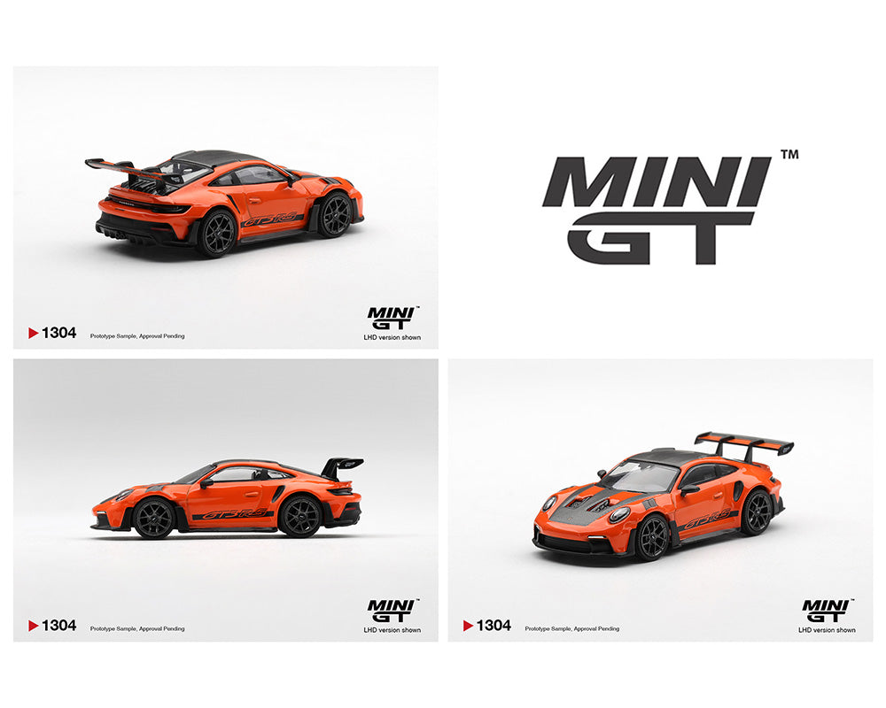 【予約商品】Mini GT 1:64 ポルシェ 911 (992) GT3 RS ヴァイザッハ パッケージ – ガルフオレンジ #1304