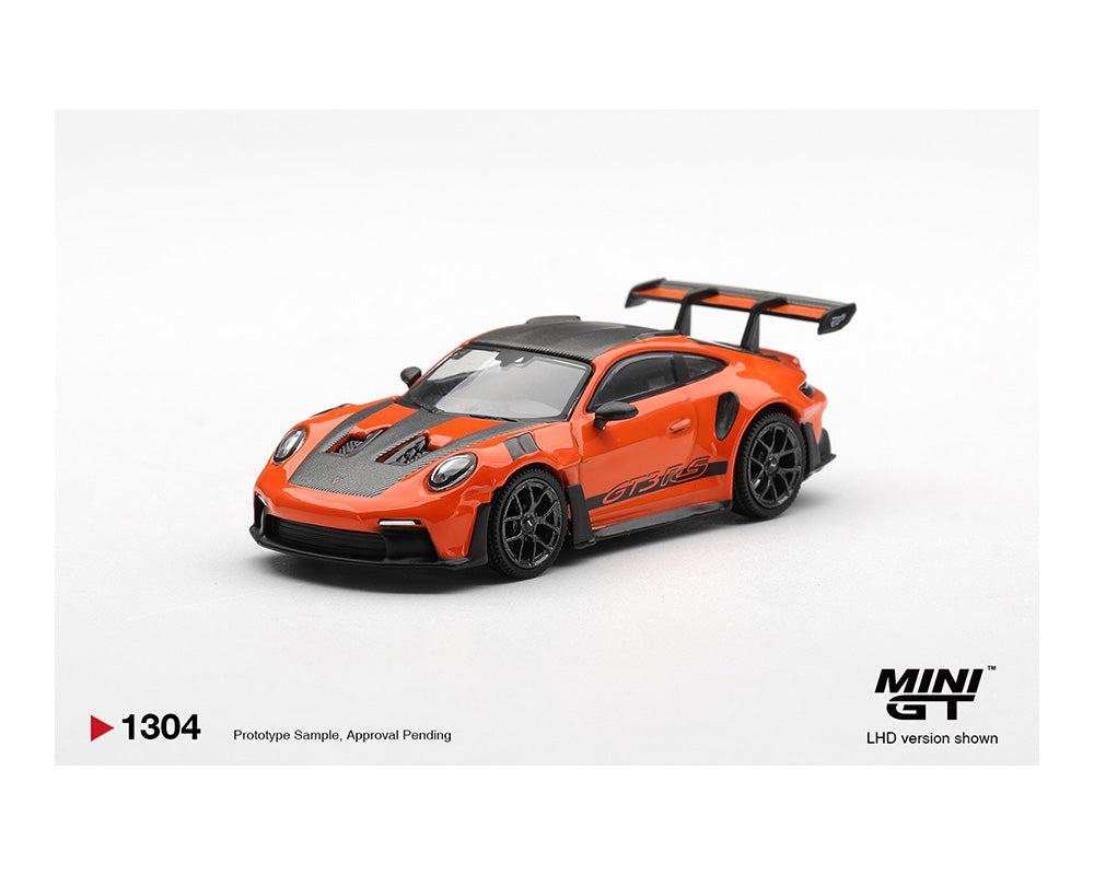 【予約商品】Mini GT 1:64 ポルシェ 911 (992) GT3 RS ヴァイザッハ パッケージ – ガルフオレンジ #1304