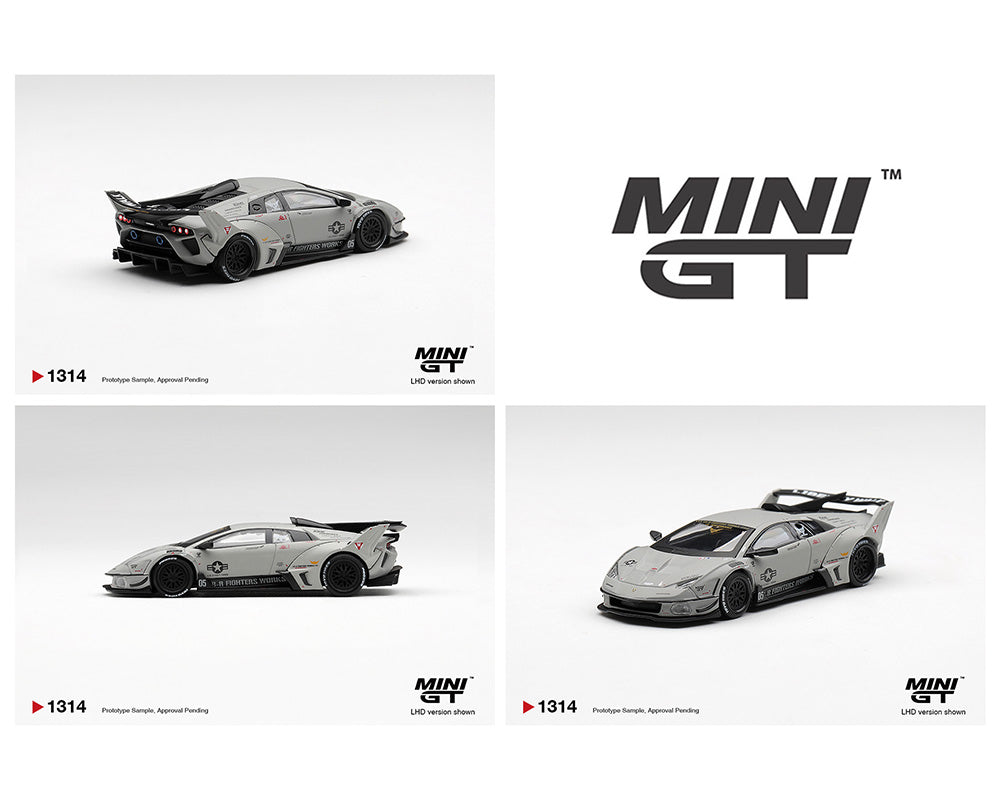 (Preorder) Mini GT 1:64 Lamborghini LB-Silhouette WORKS MURCIELAGO GT Evo Fighter – Grey –  #1314