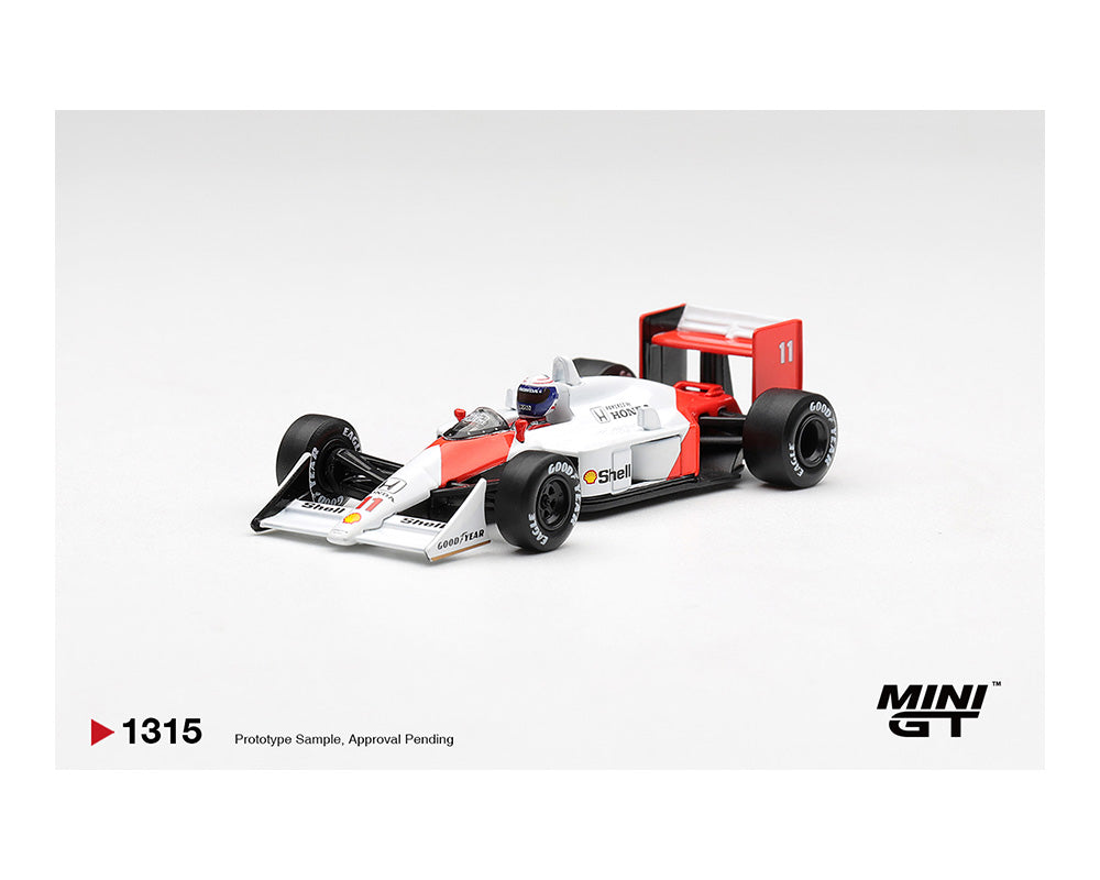 (Preorder) Mini GT 1:64 McLaren MP4/4 #11 Alain Prost 1988 Canadian Grand Prix 2nd Place-#1315