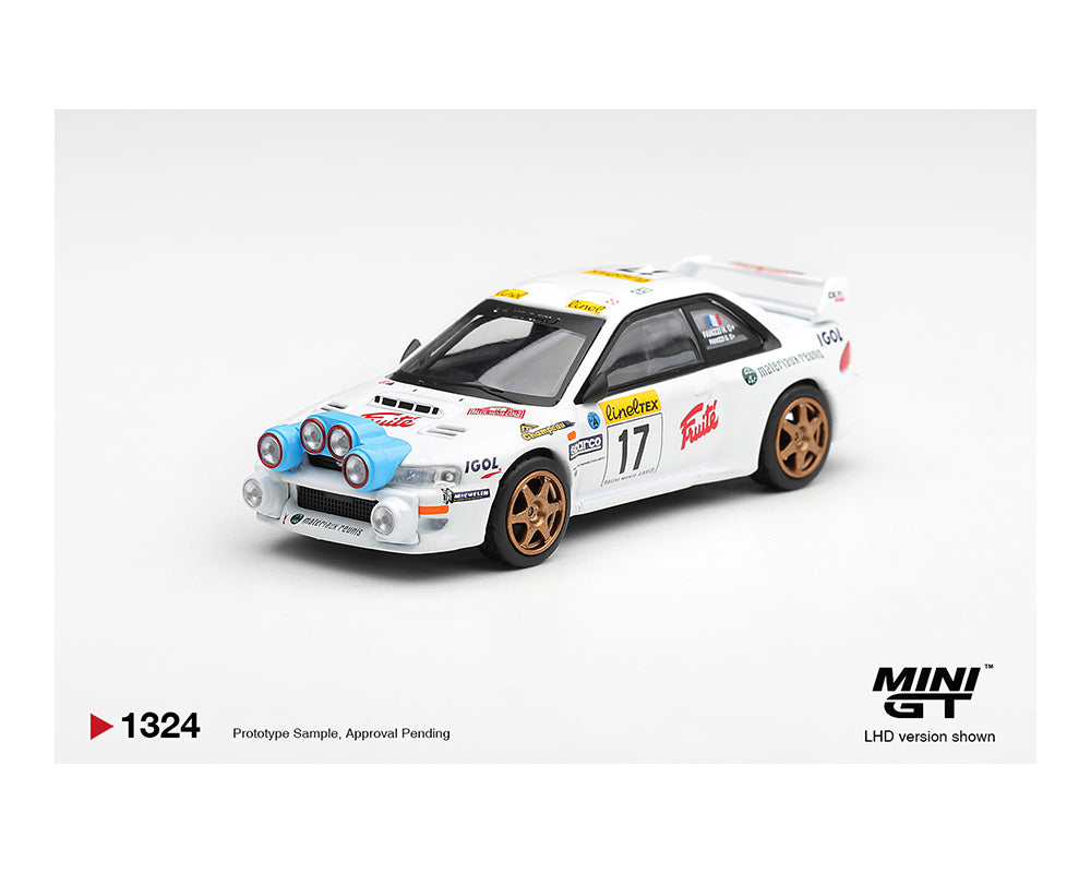 (Preorder) Mini GT 1:64 Subaru Impreza WRC98 #17 1999 Rally Monte-Carlo – White – #1324