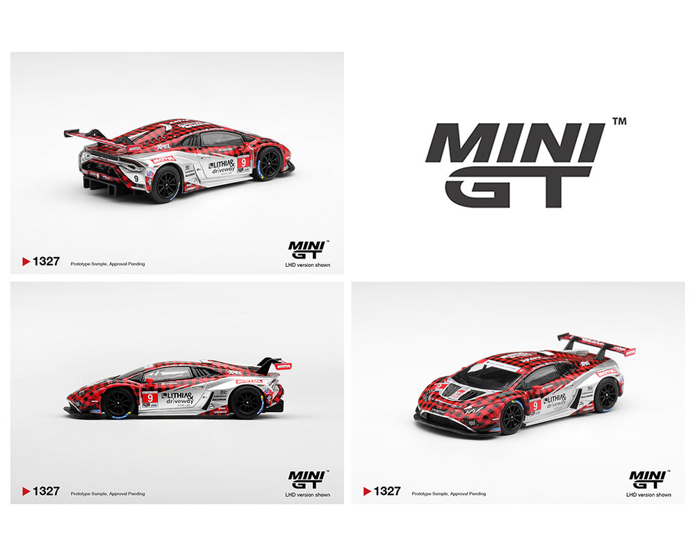 (Preorder) Mini GT 1:64 Lamborghini Huracan GT3 EVO2 #9 Pfaff Motorsports 2025 IMSA WeatherTech GTD Pro - #1327