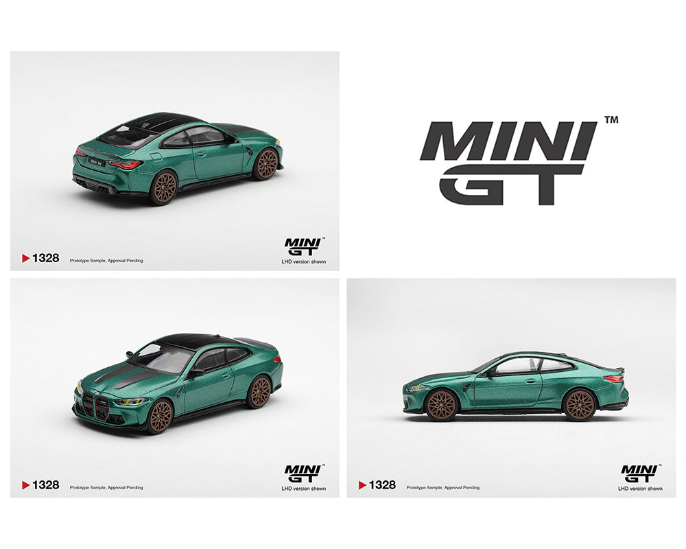 (Preorder) Mini GT 1:64 BMW M4 CS Frozen Isle of Man Green Metallic – #1328