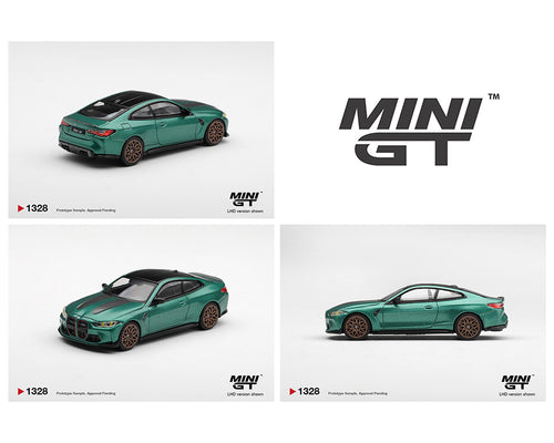 (Preorder) Mini GT 1:64 BMW M4 CS Frozen Isle of Man Green Metallic – #1328