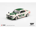 (Preorder) Mini GT 1:64 Nissan Skyline LB-WORKS “HAKOSUKA” – White / Green #1343