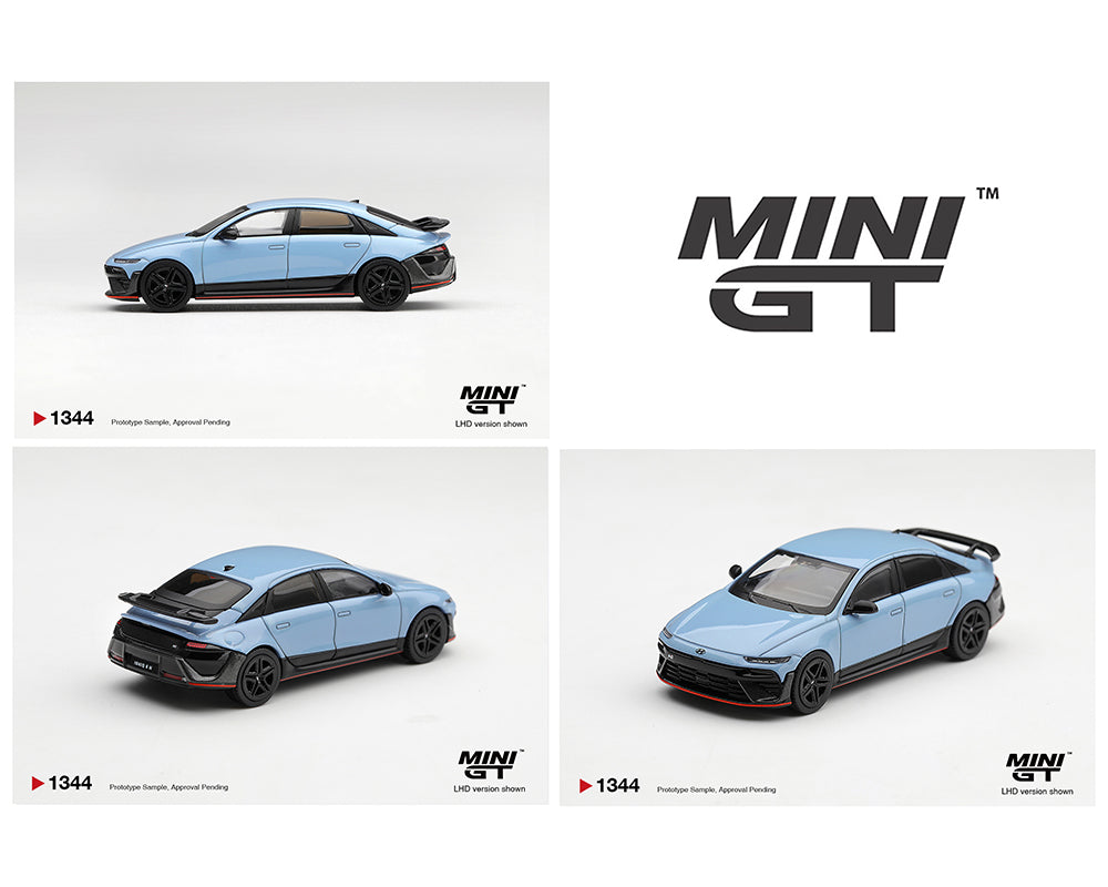 (Preorder) Mini GT 1:64 Hyundai Ioniq 6 N – Performance Blue Pearl – Korea Exclusives #1344