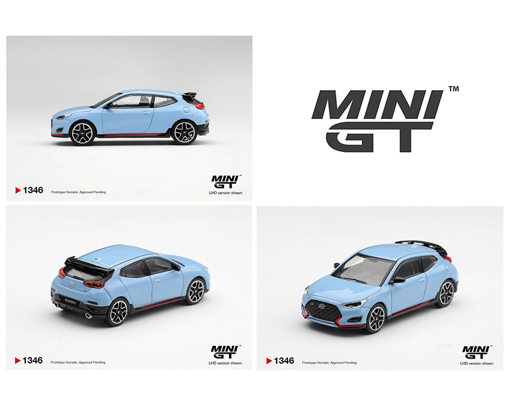 (Preorder) Mini GT 1:64 Hyundai Veloster N Performance – Blue – Korea Exclusive #1346