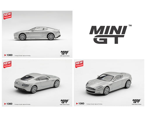(Preorder) Mini GT 1:64 Aston Martin DBS 2008 – Lightning Silver #1360