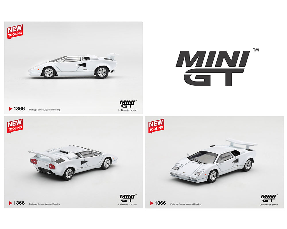(Preorder) Mini GT 1:64 Lamborghini Countach LP500S White #1366
