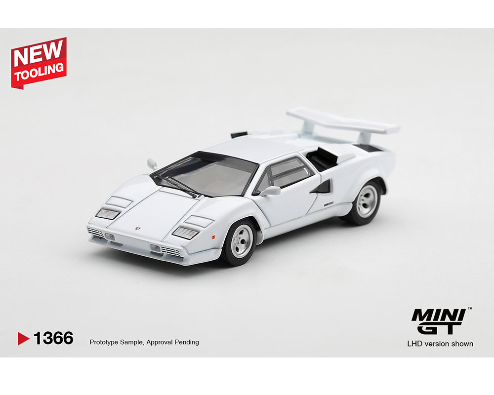 (Preorder) Mini GT 1:64 Lamborghini Countach LP500S White #1366