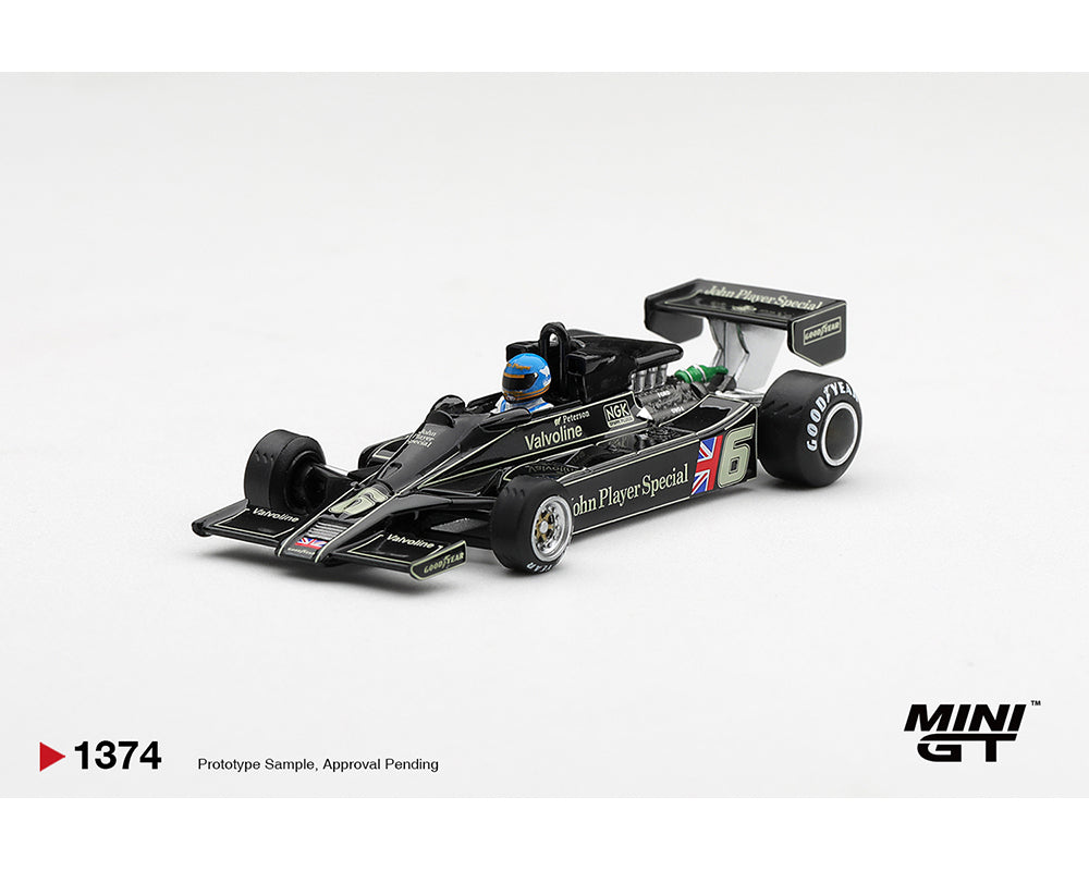 (Preorder) Mini GT 1:64 Lotus 78 #6 Ronnie Peterson 1978 S. African GP Winner #1374