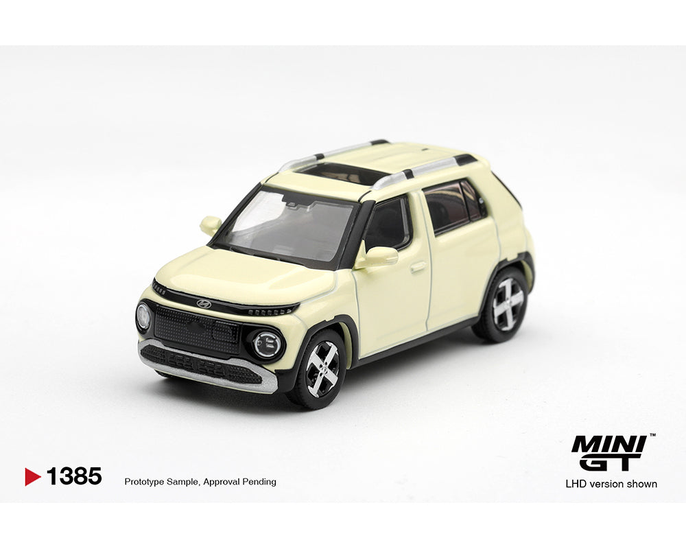 (Preorder) Mini GT 1:64 Hyundai Casper Butter Cream Yellow Pearl – Korea Exclusives #1385
