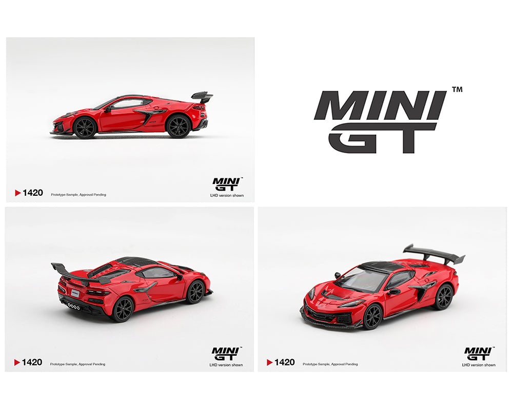(Preorder) Mini GT 1:64 Chevrolet Corvette ZR1 – Torch Red #1420