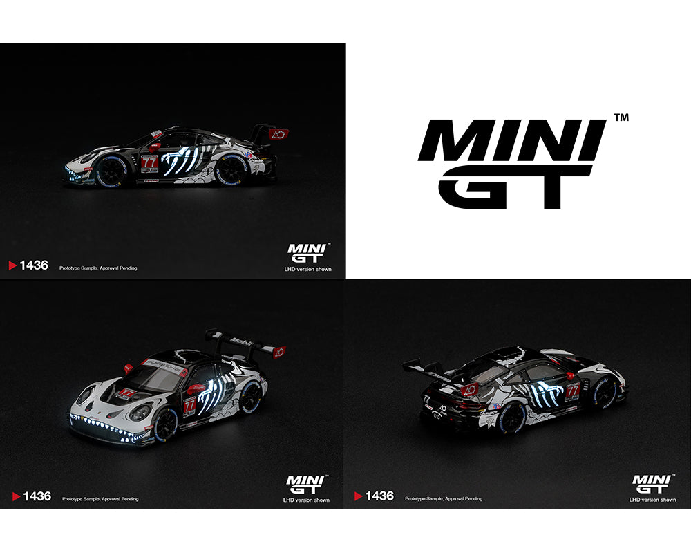 (Preorder) Mini GT 1:64 Porsche 911 GT3 R (992) #77 AO Racing “Skeleton Rexy” 2026 IMSA Petit Le Mans #1436