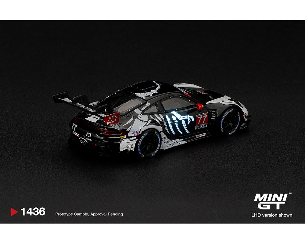 (Preorder) Mini GT 1:64 Porsche 911 GT3 R (992) #77 AO Racing “Skeleton Rexy” 2026 IMSA Petit Le Mans #1436
