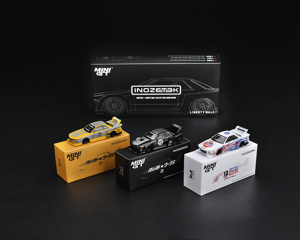 (Preorder) Mini GT 1:64 INOZETEK x Liberty Walk R32 Set 2026 Show Edition 3 Cars Set MGTS0027