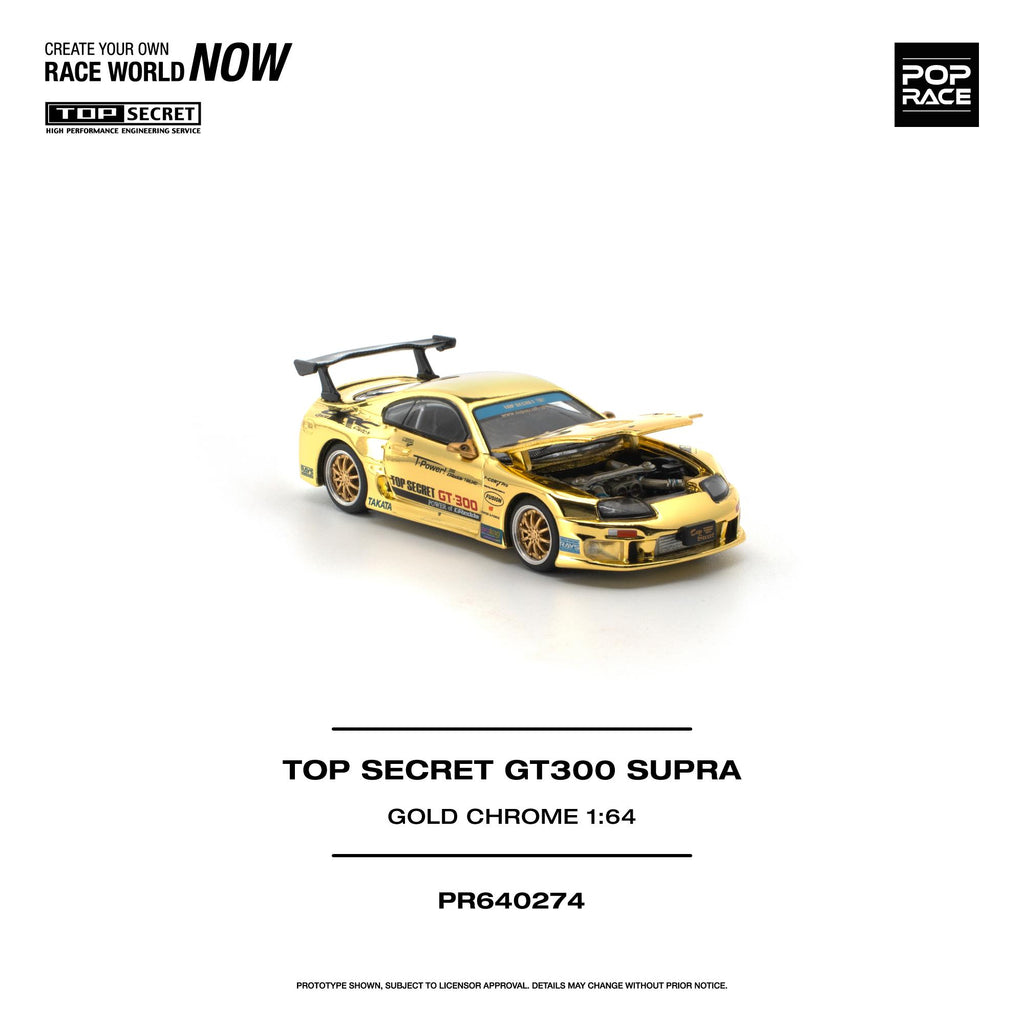 (Preorder) Pop Race 1/64 Top Secret GT300 Supra - Gold Chrome