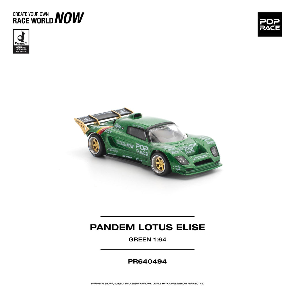 (Preorder) Pop Race 1:64 Pandem Lotus Elise - Green