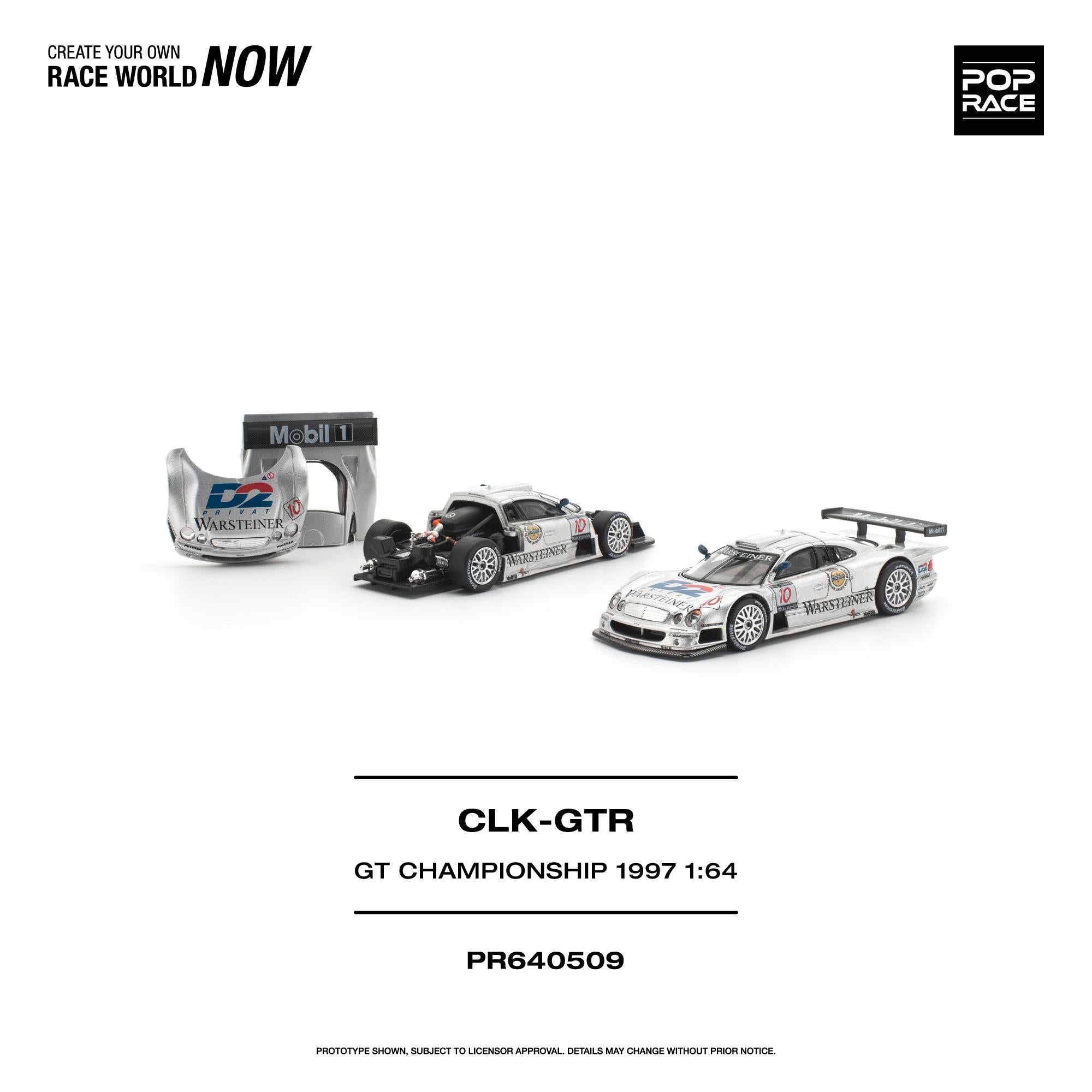 (Preorder) Pop Race 1/64 Mercedes-Benz AMG CLK GTR FIA GT Championship 1997
