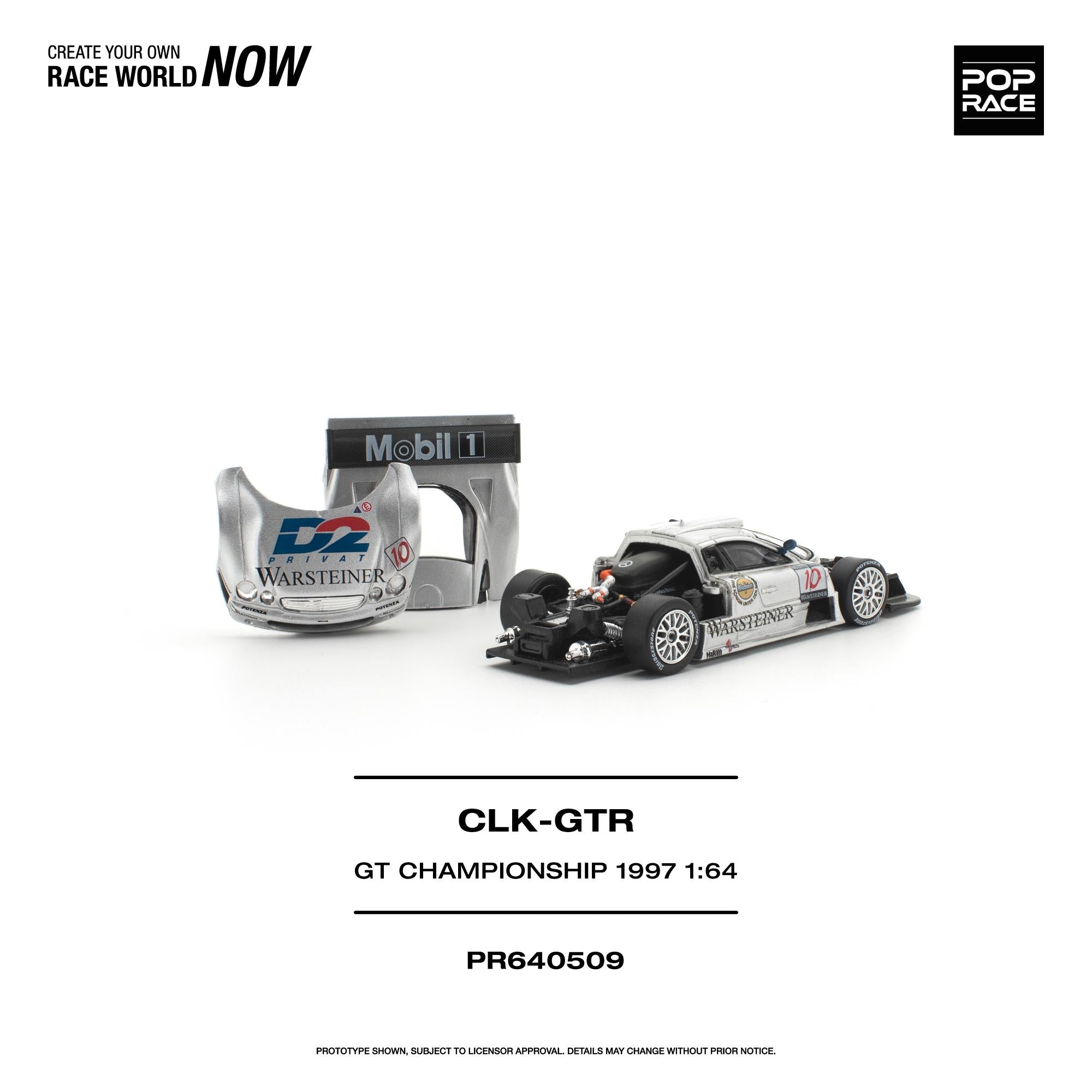 (Preorder) Pop Race 1/64 Mercedes-Benz AMG CLK GTR FIA GT Championship 1997