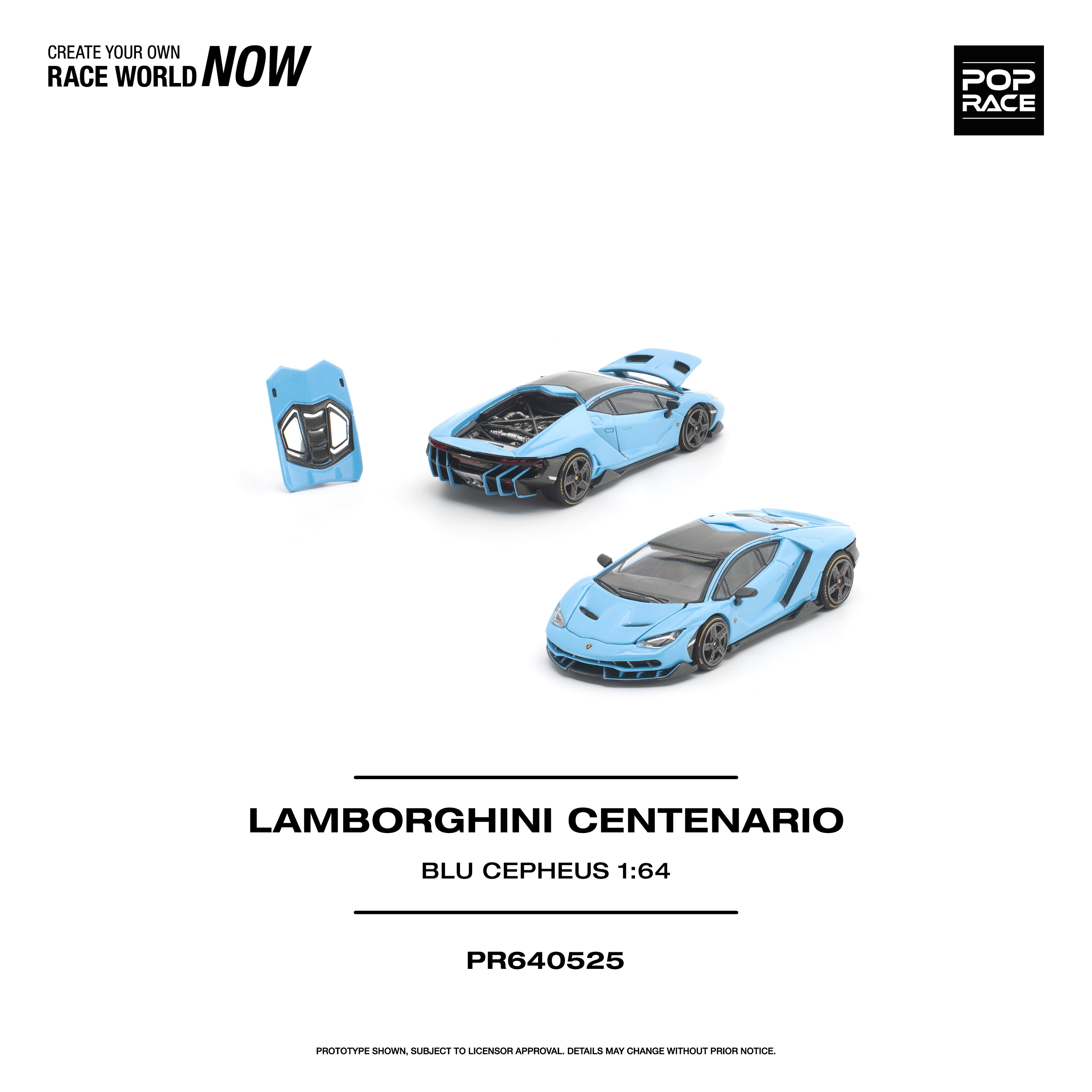 【予約】 POPRACE 1/64 ランボルギーニ チェンテナリオ - ブル ケフェウス