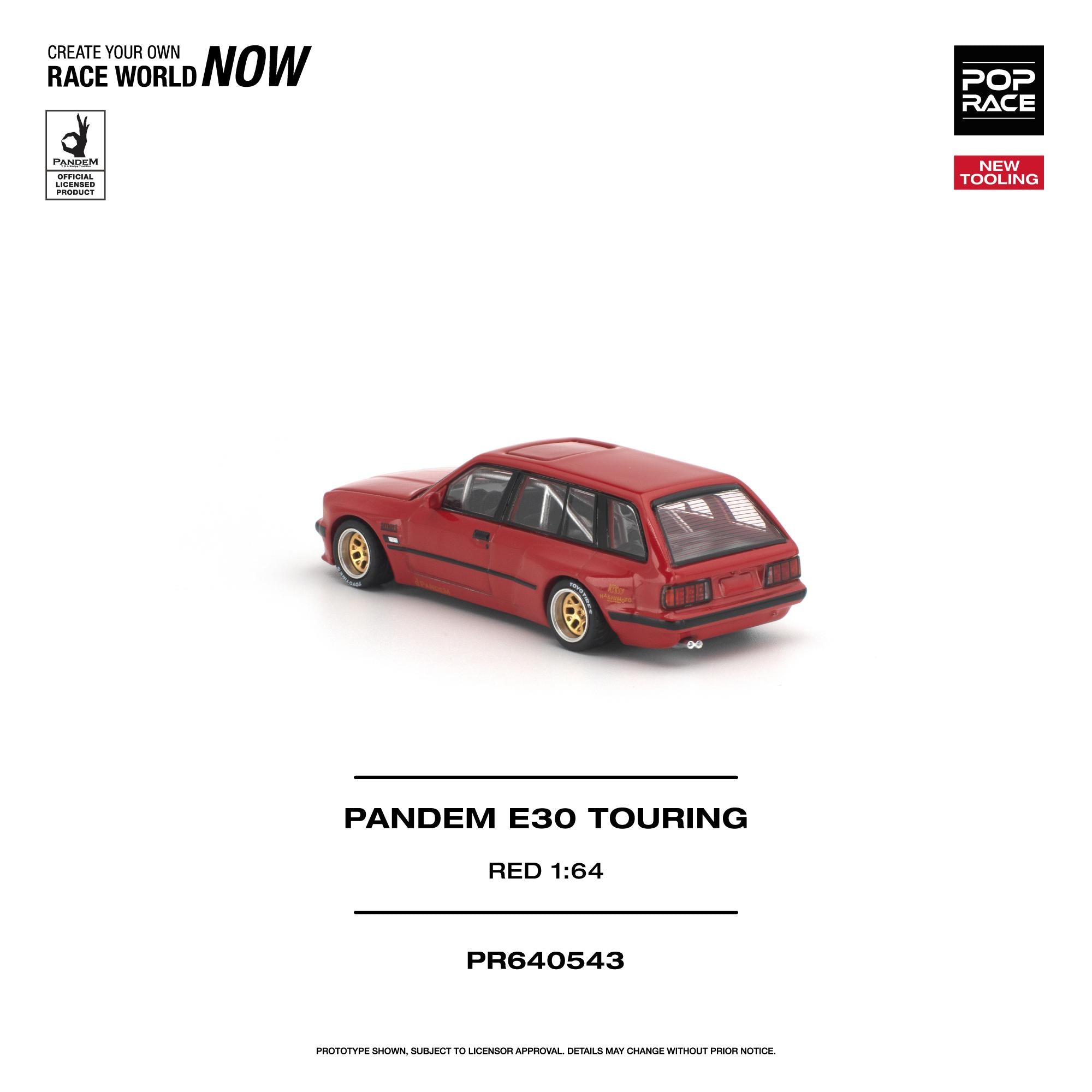 (Preorder) Pop Race 1/64 PANDEM E30 TOURING RED