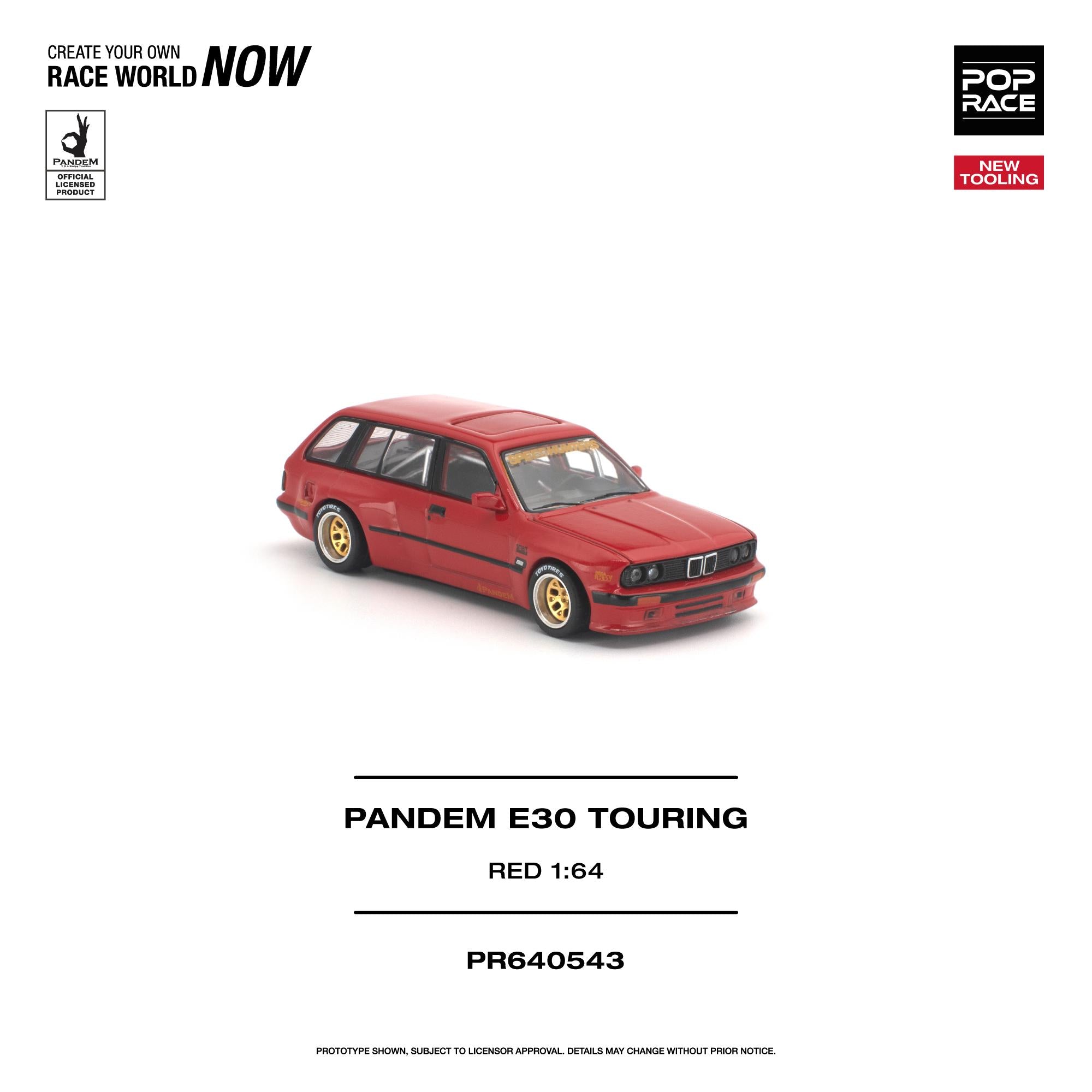 (Preorder) Pop Race 1/64 PANDEM E30 TOURING RED