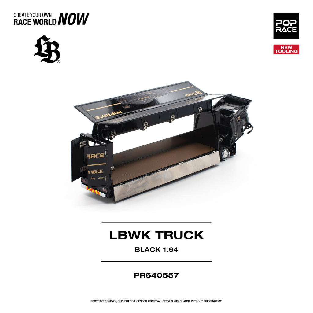 (Preorder) Pop Race 1/64 LBWK Truck - Black