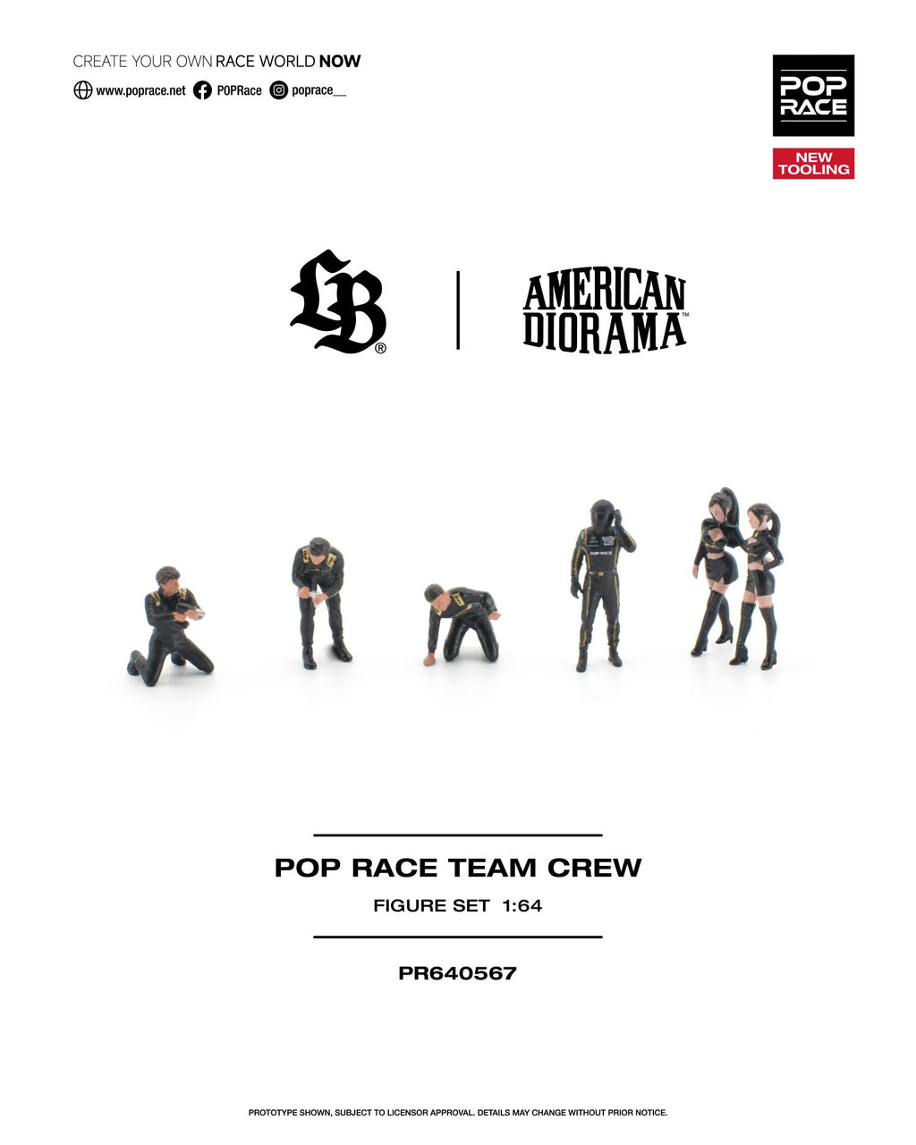 (Preorder) Pop Race 1/64 Pop Race Team Crew (6 Figures)