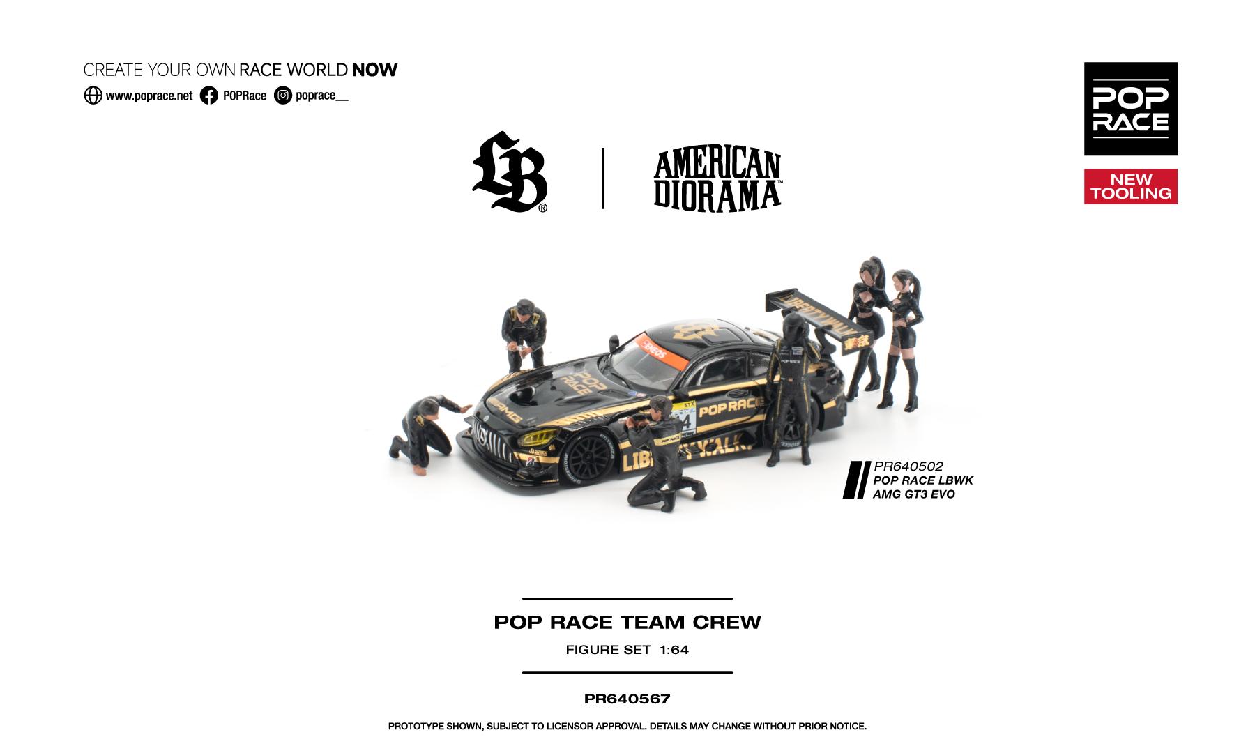 (Preorder) Pop Race 1/64 Pop Race Team Crew (6 Figures)