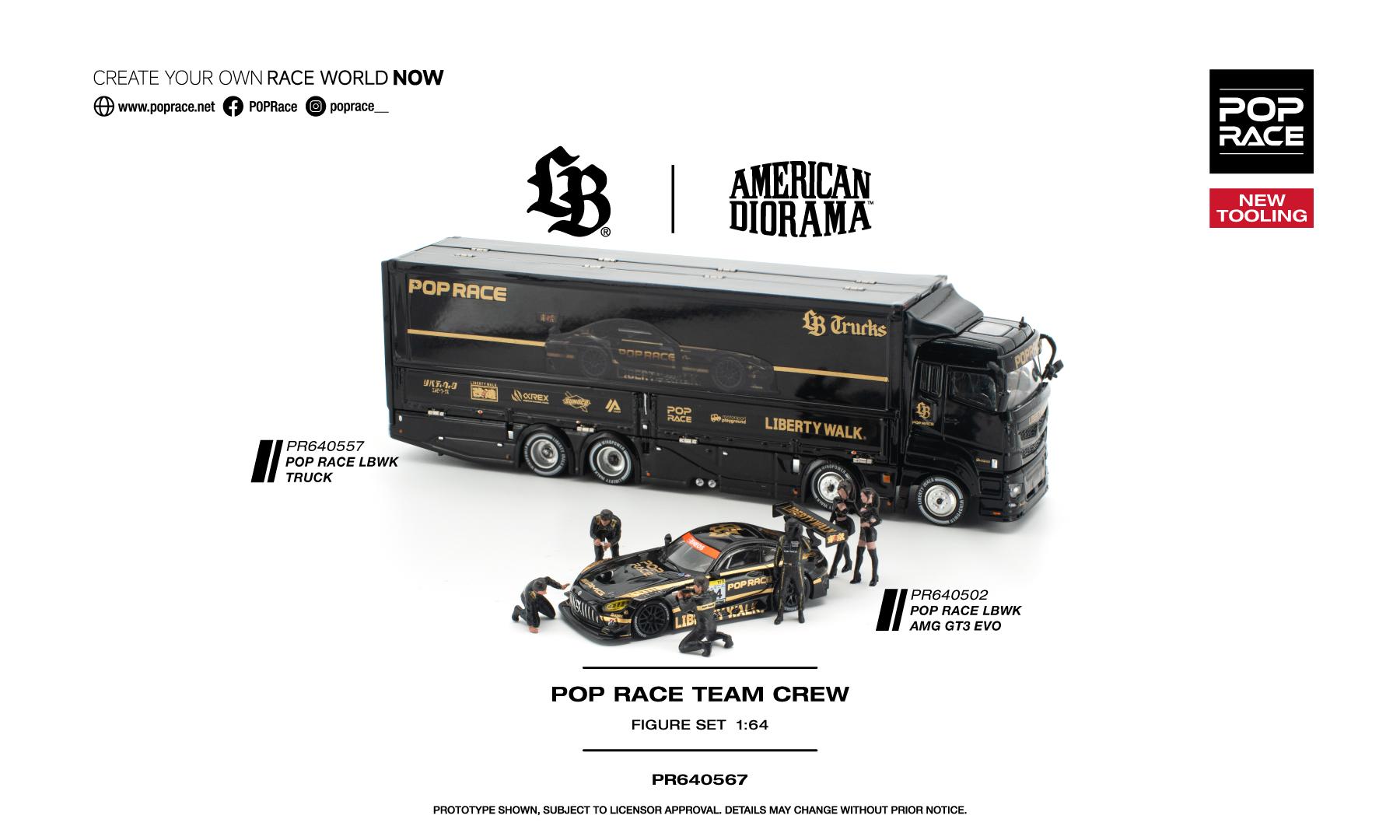 (Preorder) Pop Race 1/64 Pop Race Team Crew (6 Figures)