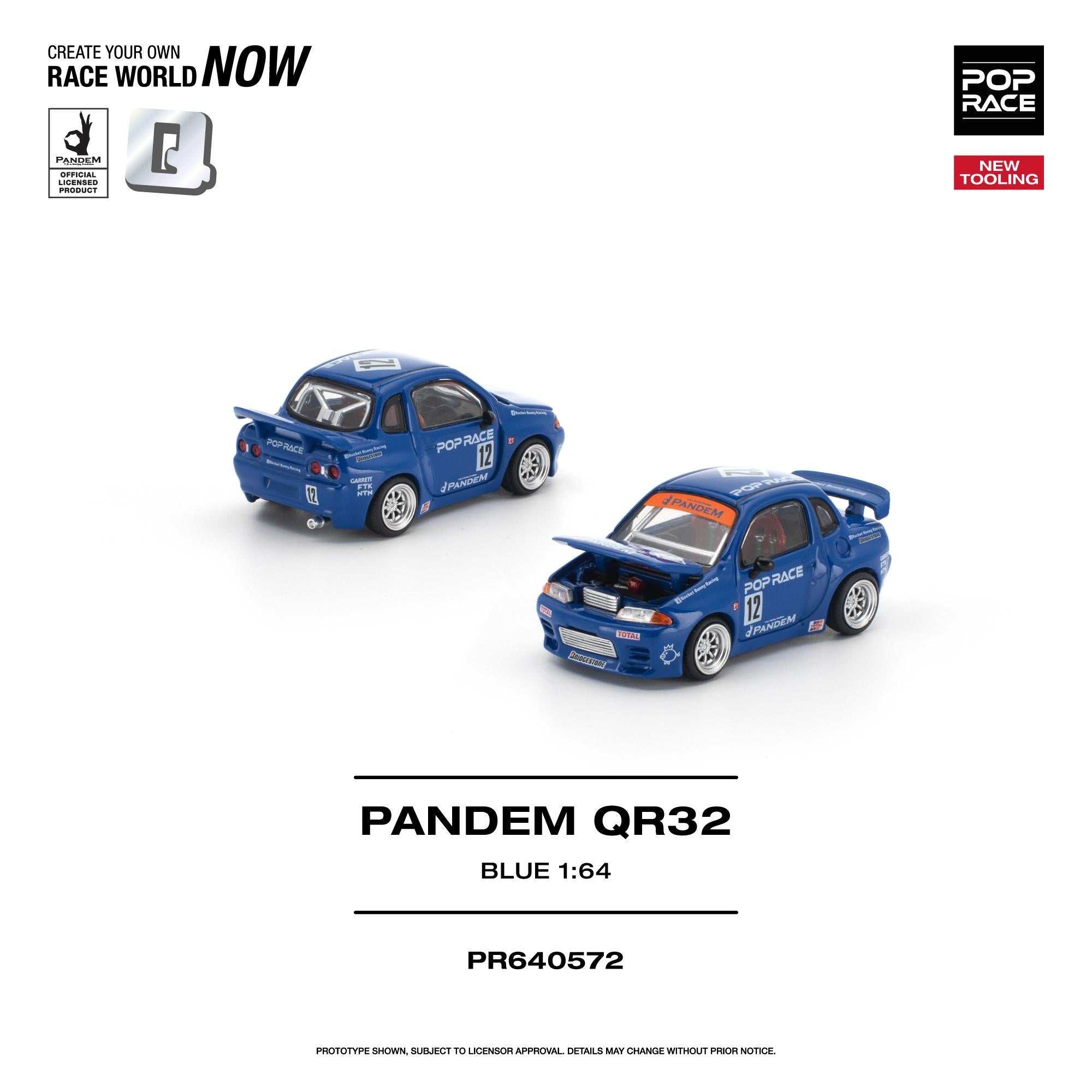 (Preorder) Pop Race 1/64 PANDEM QR32 Blue