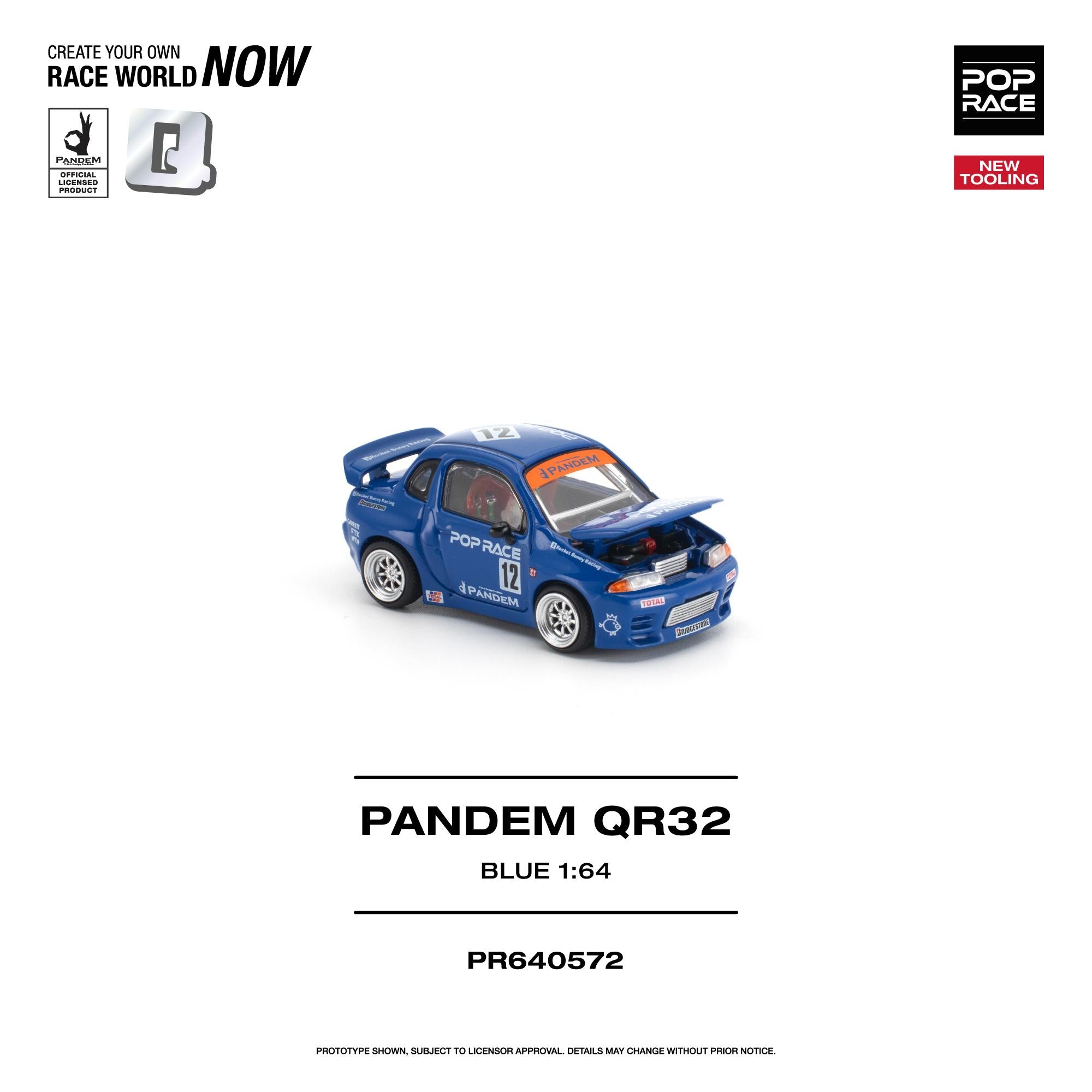 (Preorder) Pop Race 1/64 PANDEM QR32 Blue