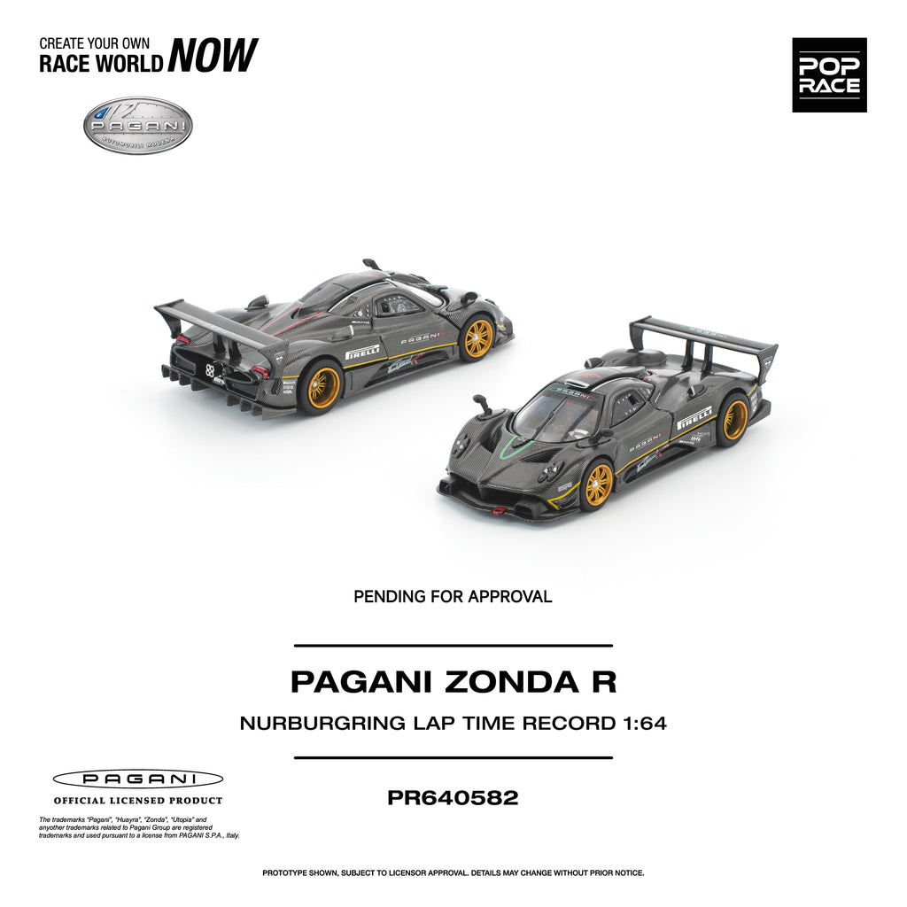 (Preorder) Pop Race 1/64 Pagani Zonda R Nürburgring Lap Time Record