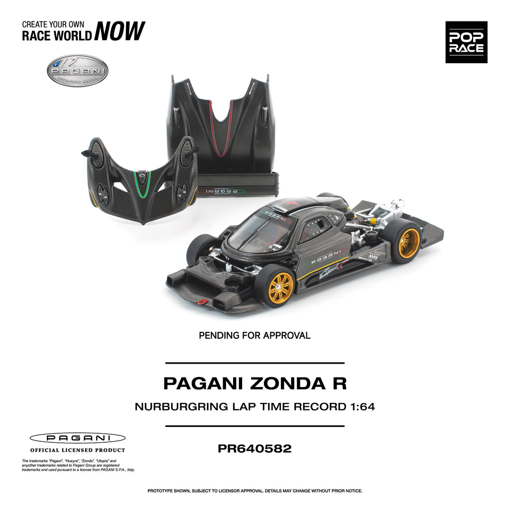 (Preorder) Pop Race 1/64 Pagani Zonda R Nürburgring Lap Time Record