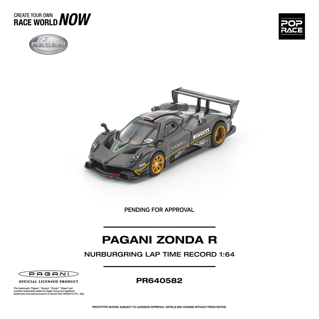 (Preorder) Pop Race 1/64 Pagani Zonda R Nürburgring Lap Time Record