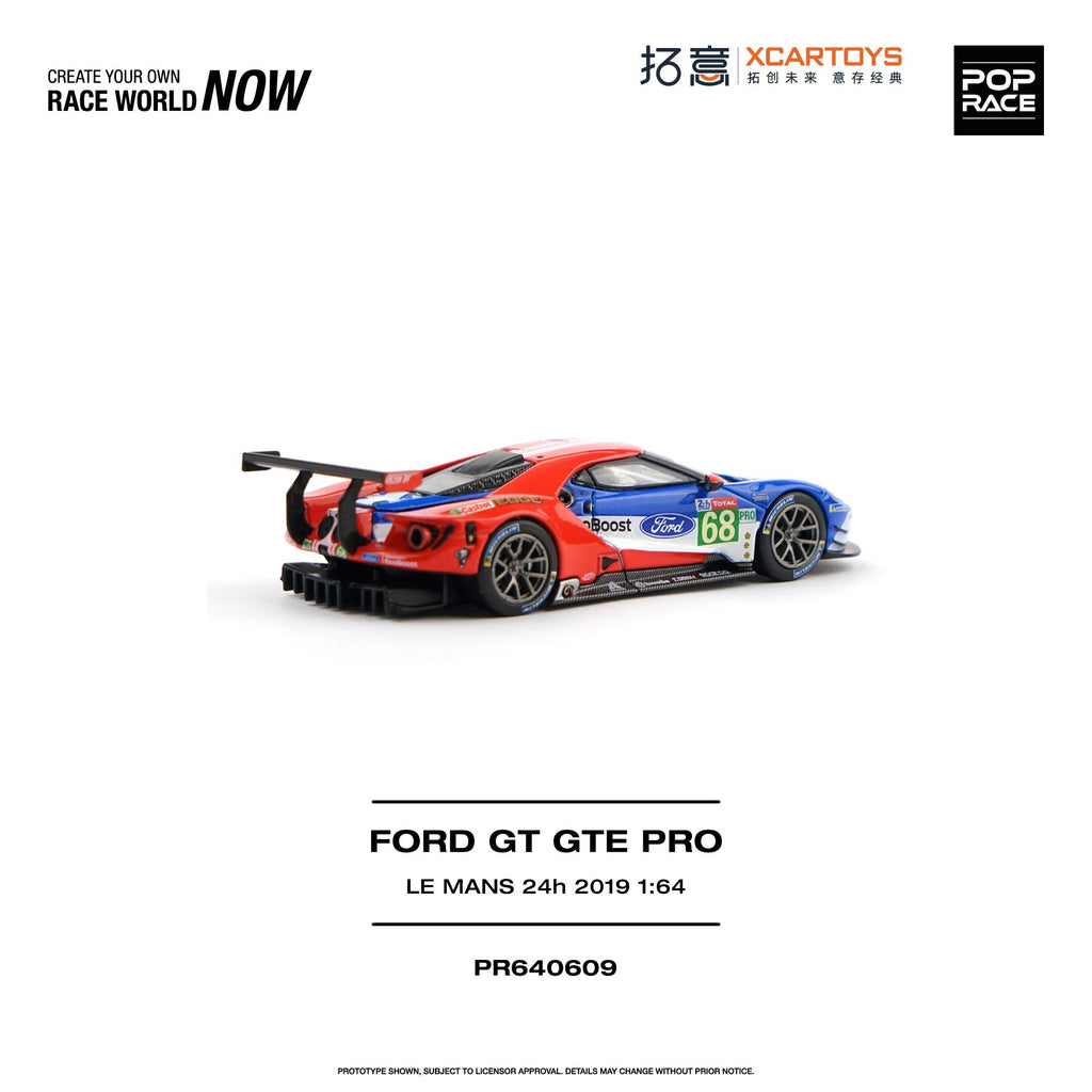 (Preorder) Pop Race x XCartoys 1:64 Ford GT GTE Pro - Le Mans 24H 2019