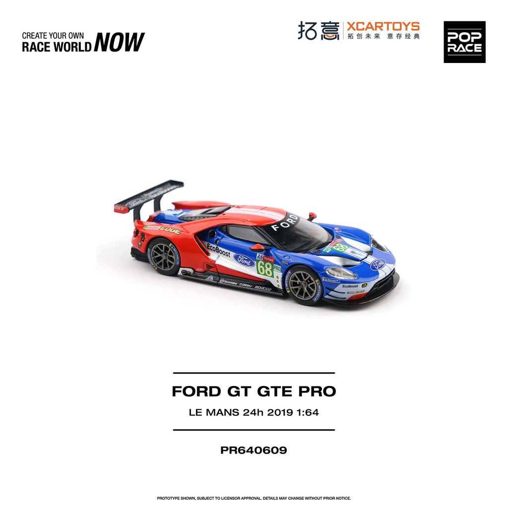 (Preorder) Pop Race x XCartoys 1:64 Ford GT GTE Pro - Le Mans 24H 2019