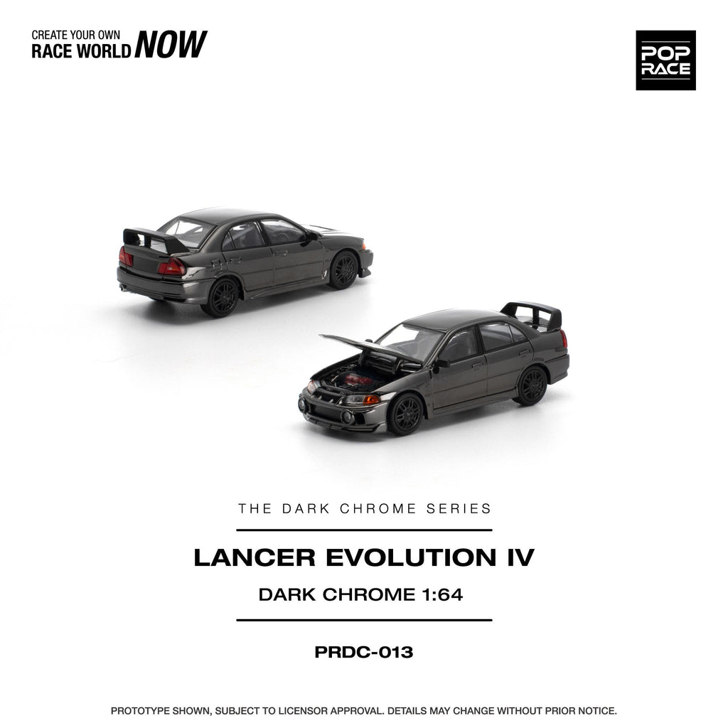 (Preorder) Pop Race 1/64 Lancer Evolution IV - Dark Chrome