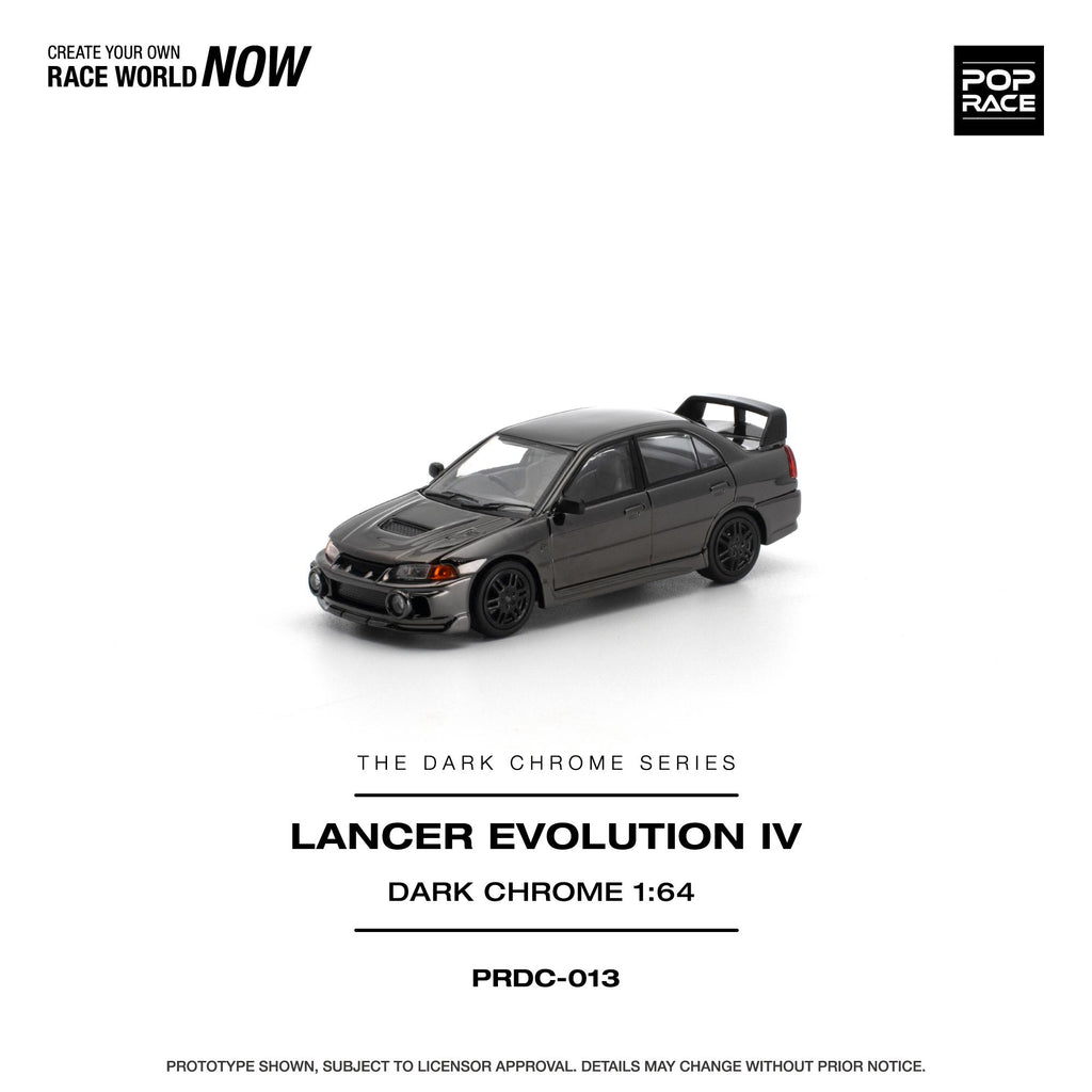 (Preorder) Pop Race 1/64 Lancer Evolution IV - Dark Chrome