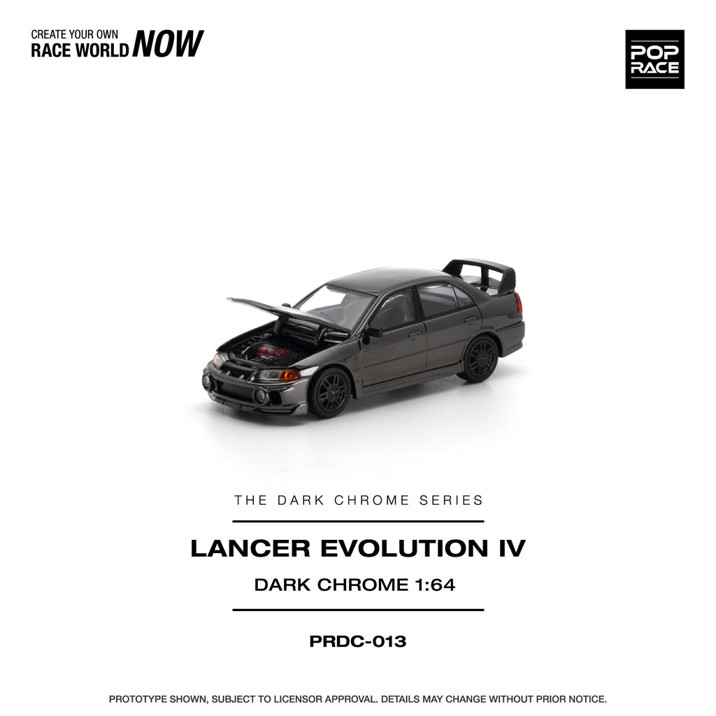 (Preorder) Pop Race 1/64 Lancer Evolution IV - Dark Chrome