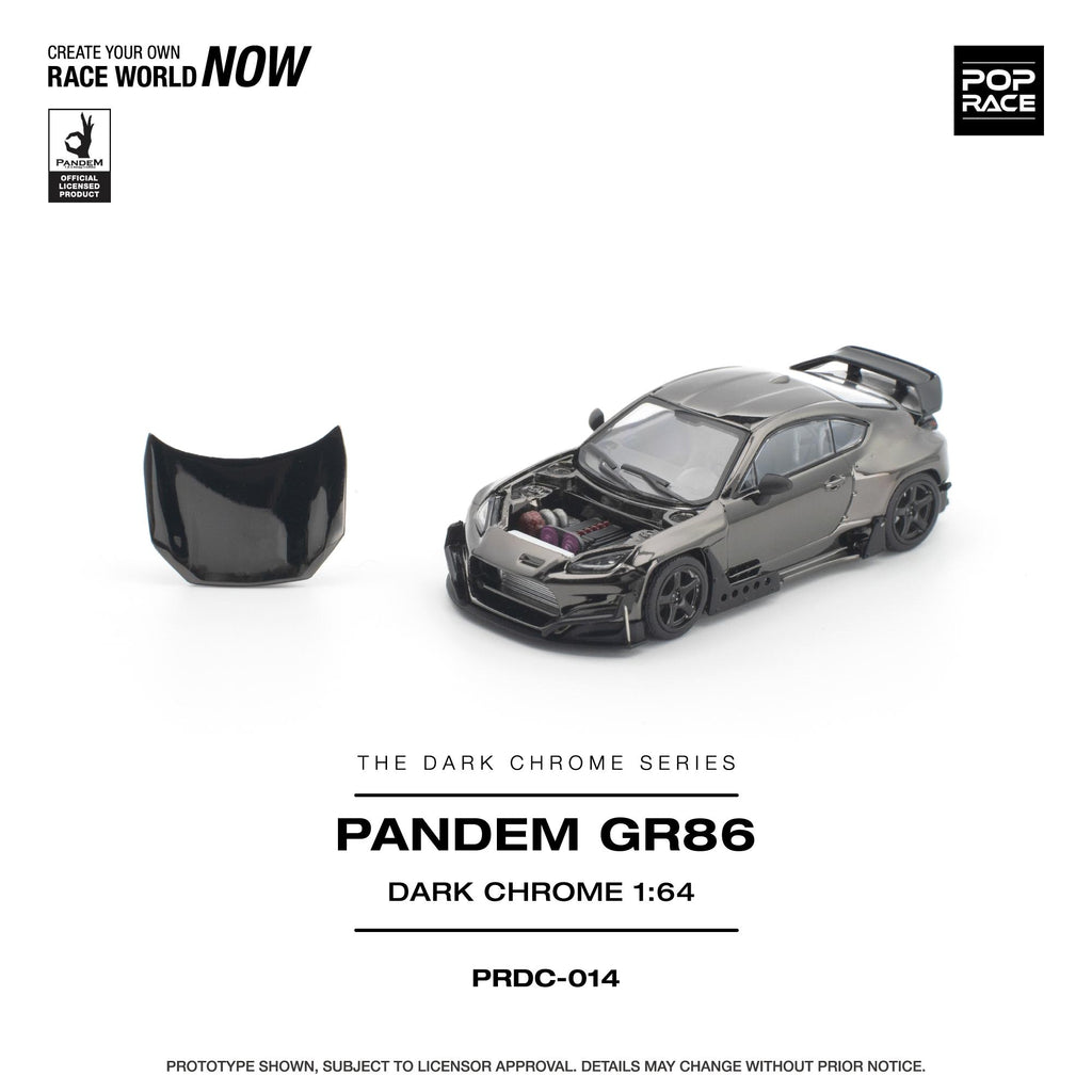 (Preorder) Pop Race 1/64 Pandem GR 86 - Dark Chrome