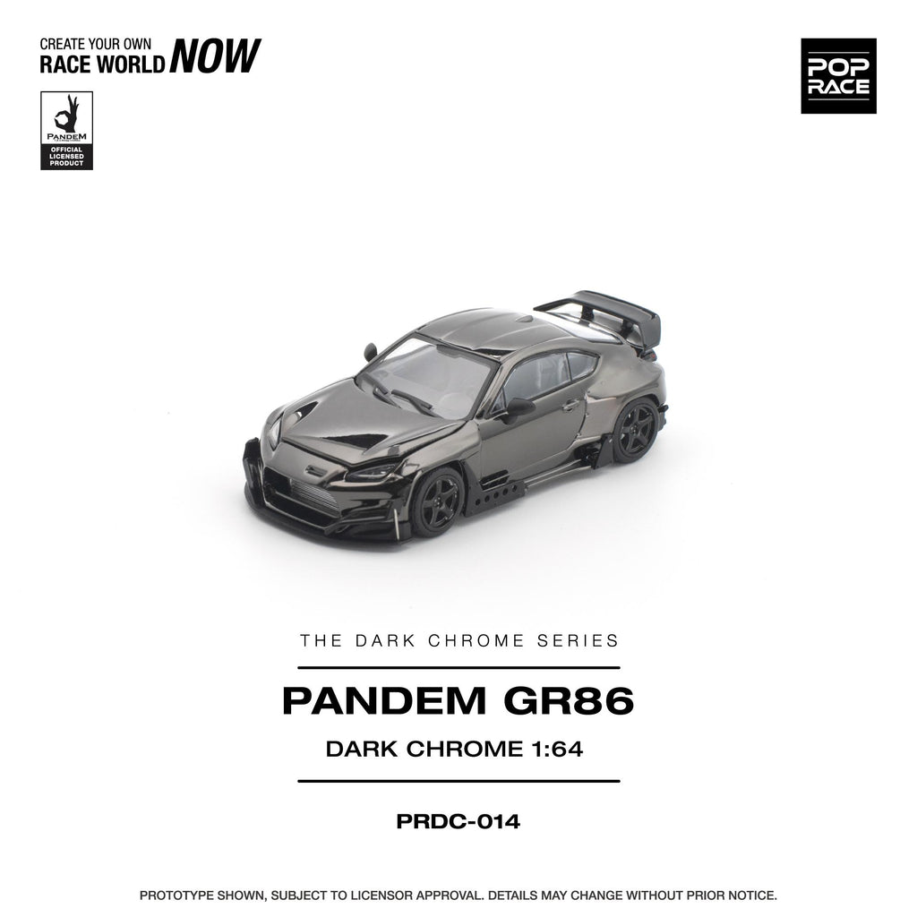 (Preorder) Pop Race 1/64 Pandem GR 86 - Dark Chrome