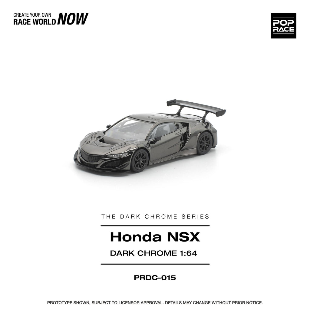 (Preorder) Pop Race 1/64 Honda NSX GT3 EV022 - Dark Chrome