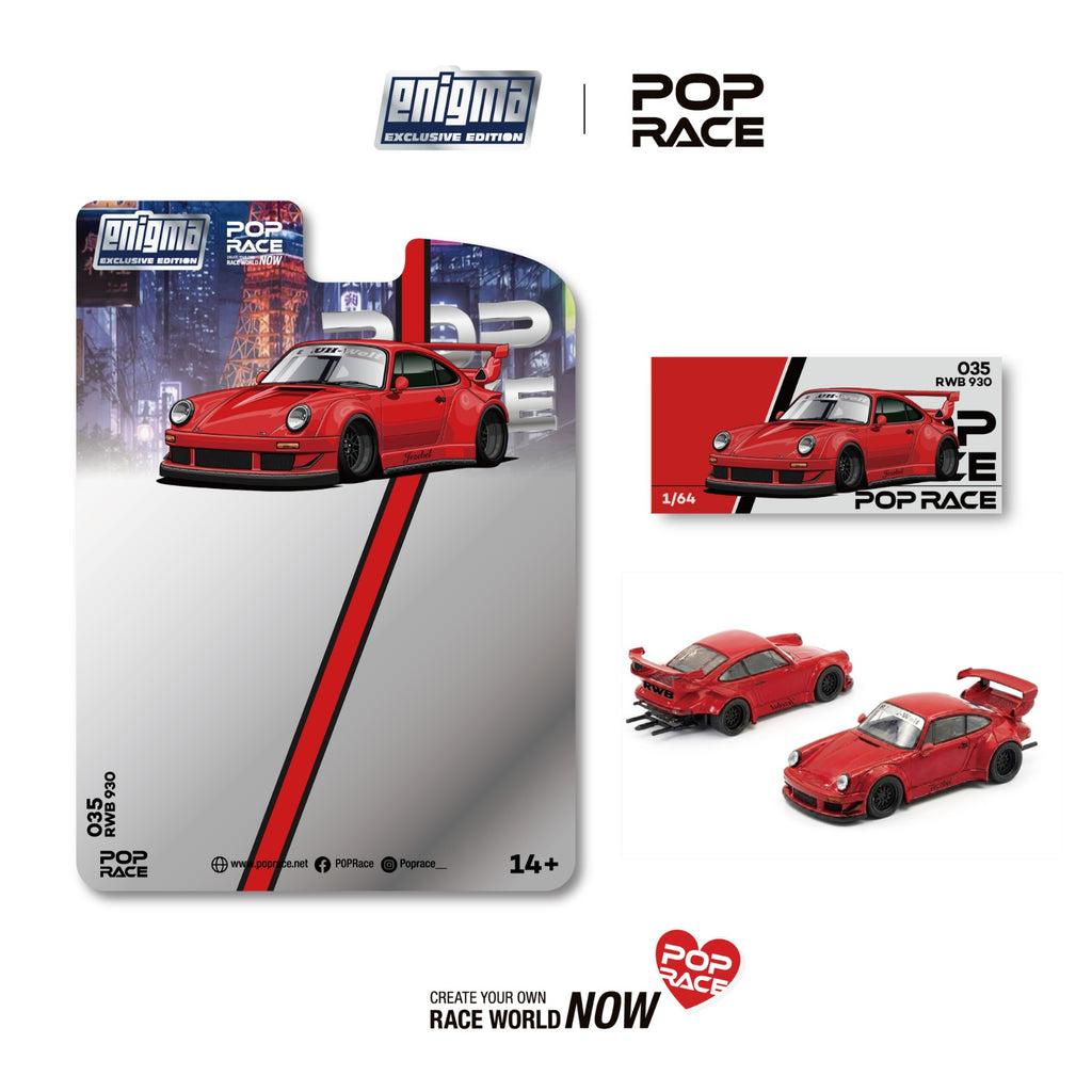 (Preorder) Pop Race 1/64 RWB 930 Red (Enigma Exclusive Edition) PRE035