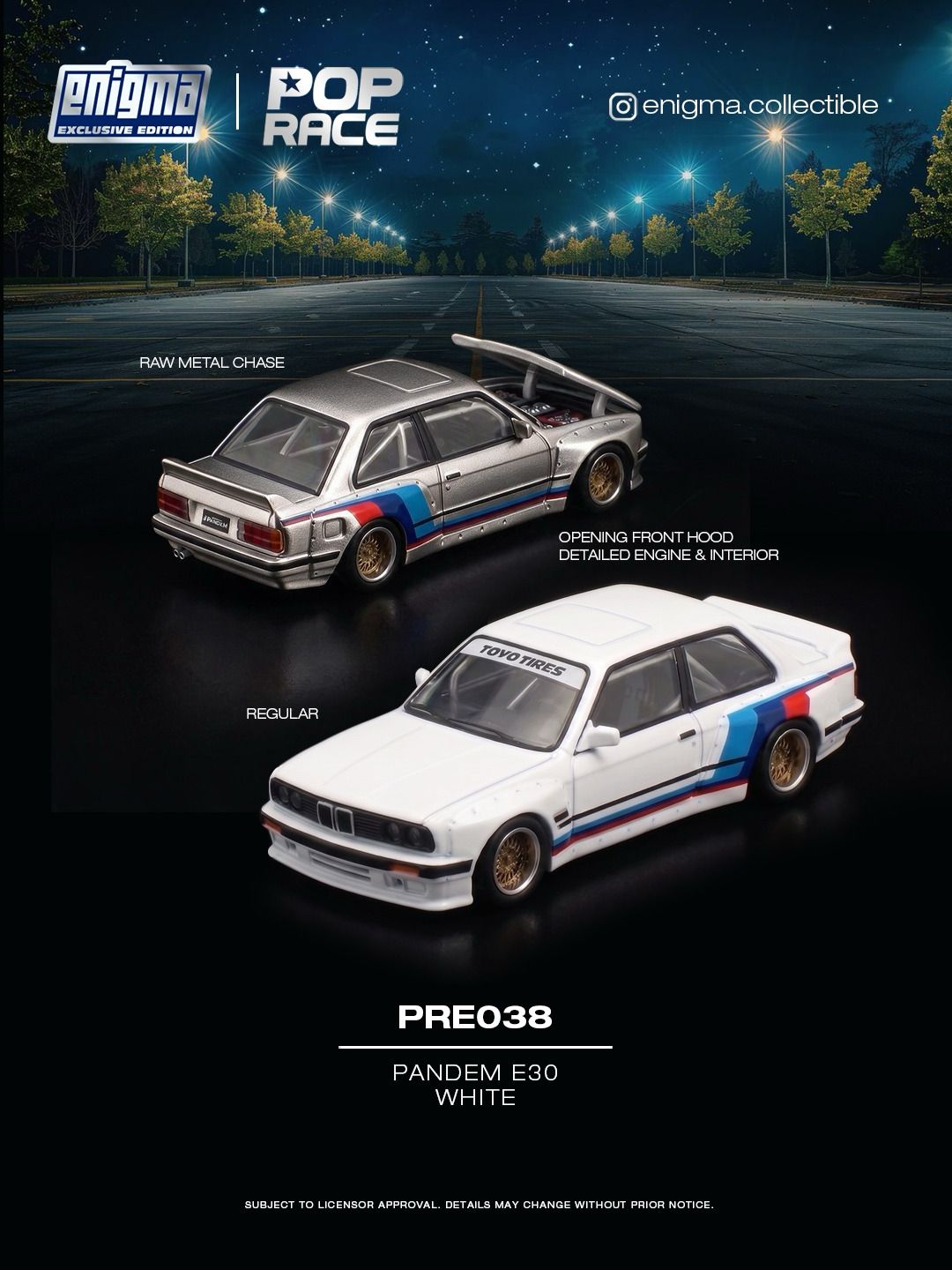 (Preorder) Pop Race 1:64 Pandem E30 - WHITE (enigma exclusive edition)