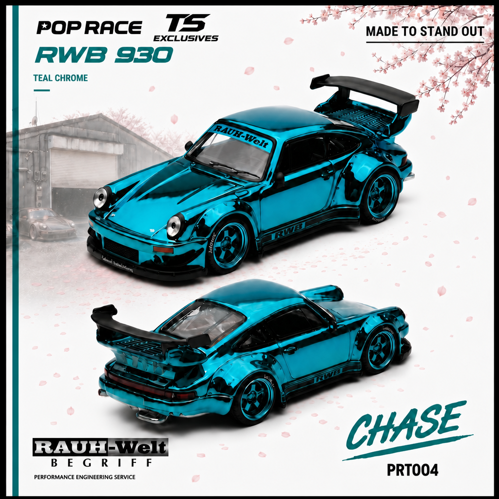 【予約商品】 POPRACE x 東京駅限定 1/64 RWB 930 TEAL CHROME