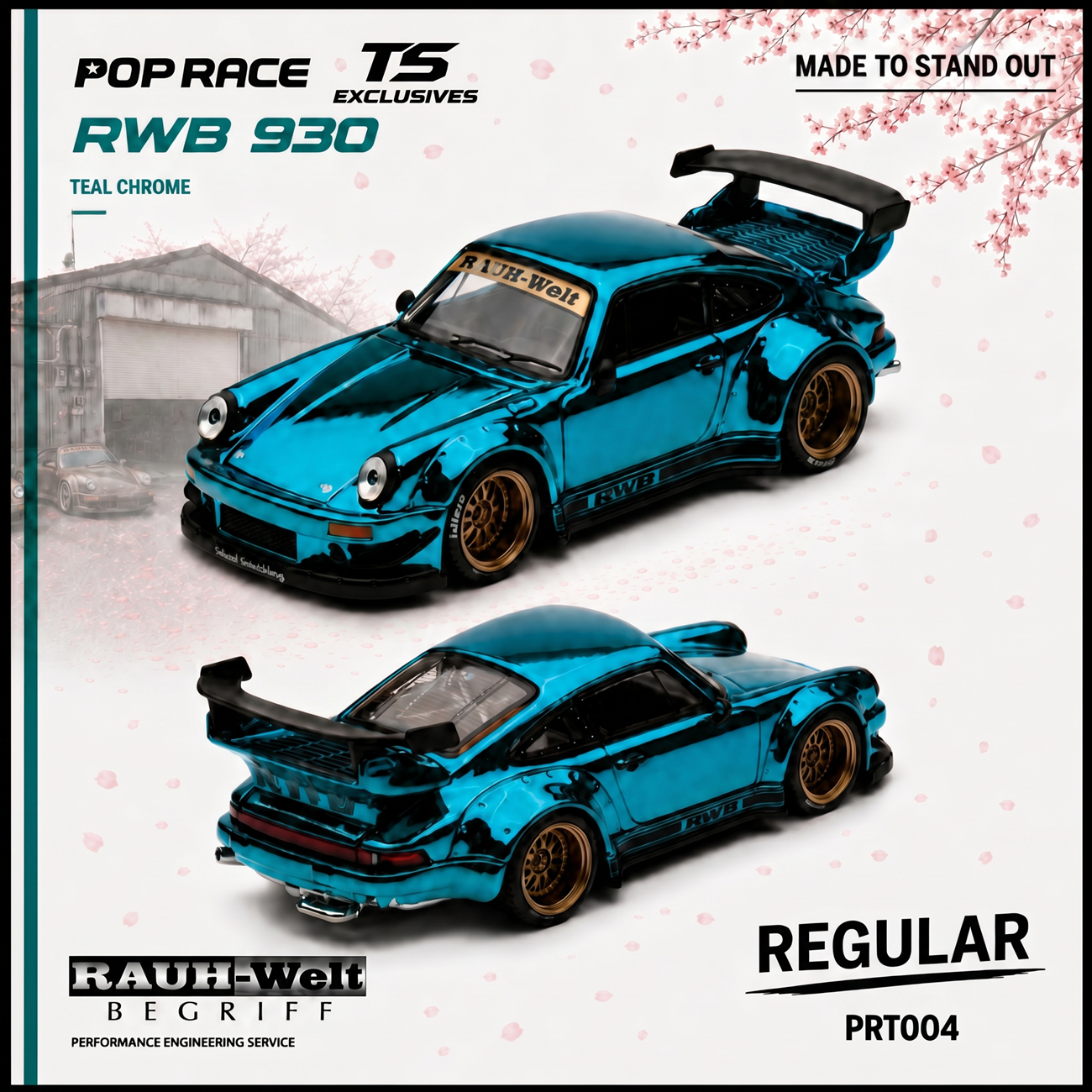 【予約商品】 POPRACE x 東京駅限定 1/64 RWB 930 TEAL CHROME